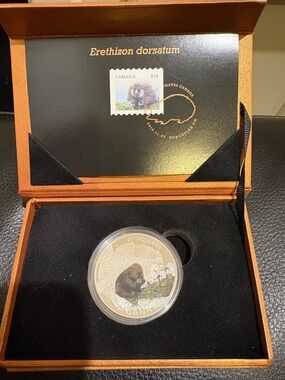2016 Canada $20 Baby Animals: Porcupine - 1 oz Pure Silver Coin and stamp set